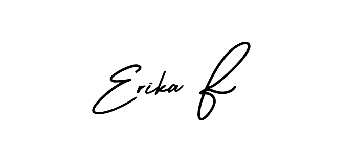 Design your own signature with our free online signature maker. With this signature software, you can create a handwritten (AmerikaSignatureDemo-Regular) signature for name Erika F. Erika F signature style 3 images and pictures png