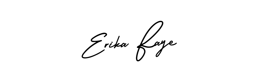 Use a signature maker to create a handwritten signature online. With this signature software, you can design (AmerikaSignatureDemo-Regular) your own signature for name Erika Faye. Erika Faye signature style 3 images and pictures png