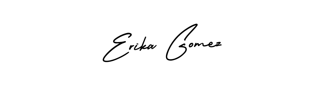 Create a beautiful signature design for name Erika Gomez. With this signature (AmerikaSignatureDemo-Regular) fonts, you can make a handwritten signature for free. Erika Gomez signature style 3 images and pictures png