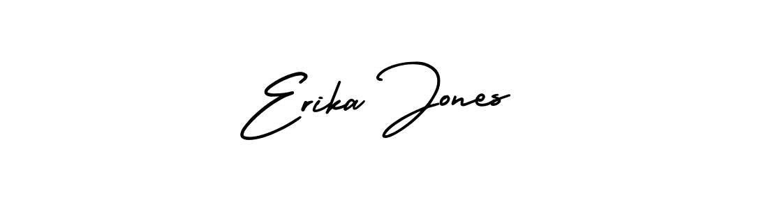 How to make Erika Jones name signature. Use AmerikaSignatureDemo-Regular style for creating short signs online. This is the latest handwritten sign. Erika Jones signature style 3 images and pictures png