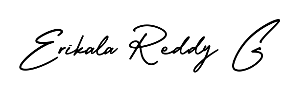 Create your official email sign-off with Erikala Reddy G name in AmerikaSignatureDemo-Regular style. Crisp, clean, and perfectly legible across all screens. Erikala Reddy G signature style 3 images and pictures png