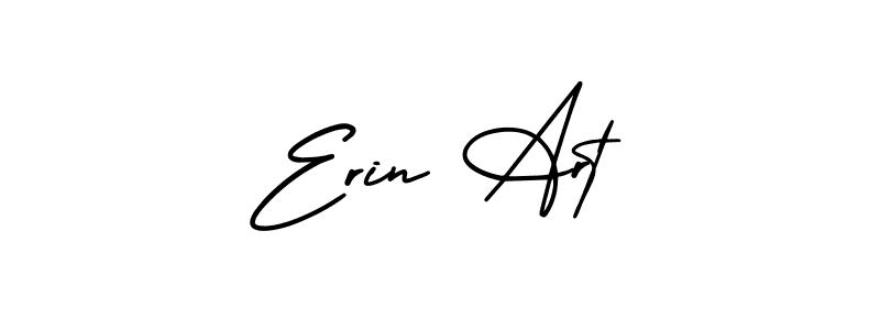Use a signature maker to create a handwritten signature online. With this signature software, you can design (AmerikaSignatureDemo-Regular) your own signature for name Erin Art. Erin Art signature style 3 images and pictures png