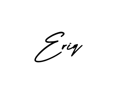 The best way (AmerikaSignatureDemo-Regular) to make a short signature is to pick only two or three words in your name. The name Eriq include a total of six letters. For converting this name. Eriq signature style 3 images and pictures png