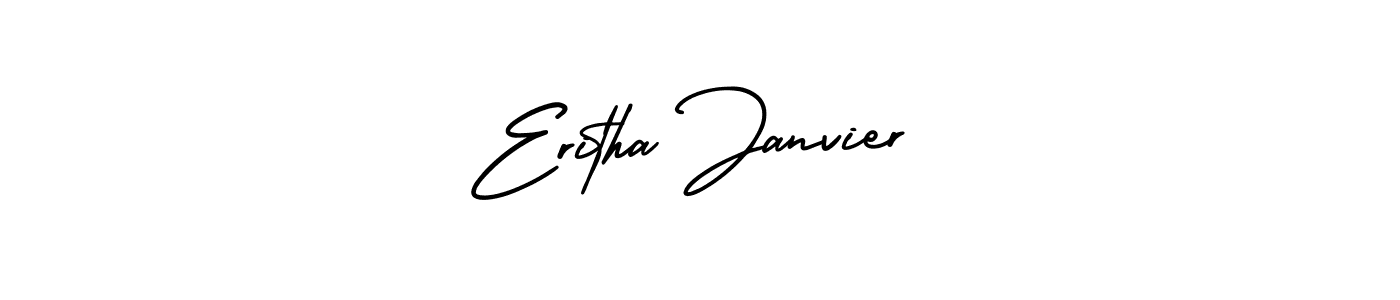 Make a short Eritha Janvier signature style. Manage your documents anywhere anytime using AmerikaSignatureDemo-Regular. Create and add eSignatures, submit forms, share and send files easily. Eritha Janvier signature style 3 images and pictures png