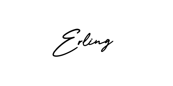 Erling stylish signature style. Best Handwritten Sign (AmerikaSignatureDemo-Regular) for my name. Handwritten Signature Collection Ideas for my name Erling. Erling signature style 3 images and pictures png