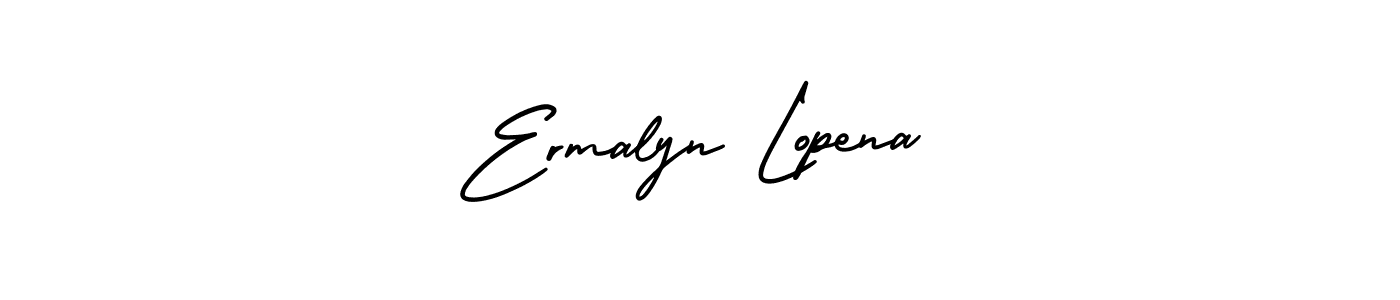 How to Draw Ermalyn Lopena signature style? AmerikaSignatureDemo-Regular is a latest design signature styles for name Ermalyn Lopena. Ermalyn Lopena signature style 3 images and pictures png