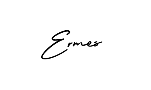 Make a beautiful signature design for name Ermes. With this signature (AmerikaSignatureDemo-Regular) style, you can create a handwritten signature for free. Ermes signature style 3 images and pictures png