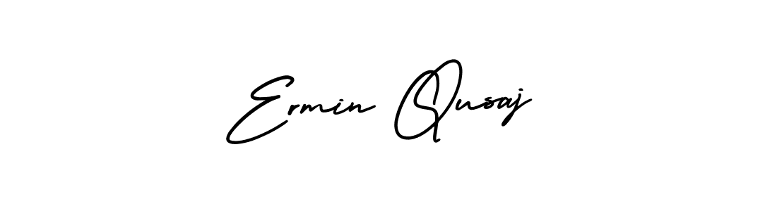 Make a beautiful signature design for name Ermin Qusaj. With this signature (AmerikaSignatureDemo-Regular) style, you can create a handwritten signature for free. Ermin Qusaj signature style 3 images and pictures png