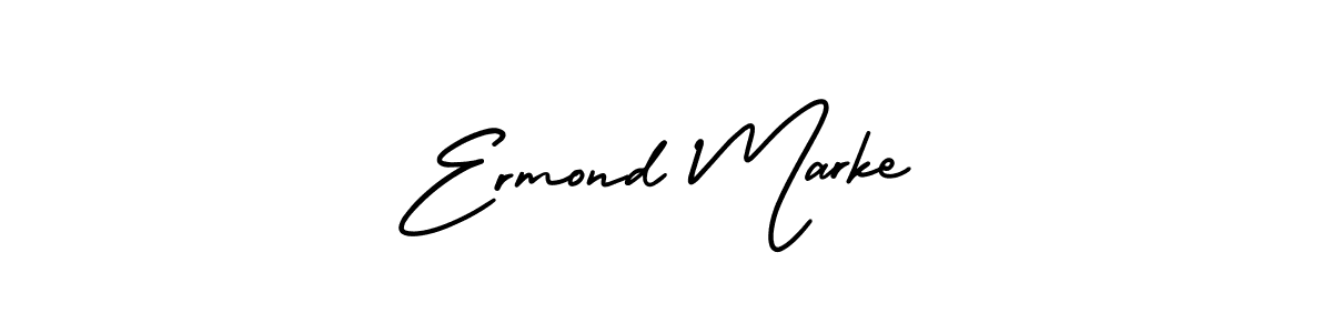 The best way (AmerikaSignatureDemo-Regular) to make a short signature is to pick only two or three words in your name. The name Ermond Marke include a total of six letters. For converting this name. Ermond Marke signature style 3 images and pictures png