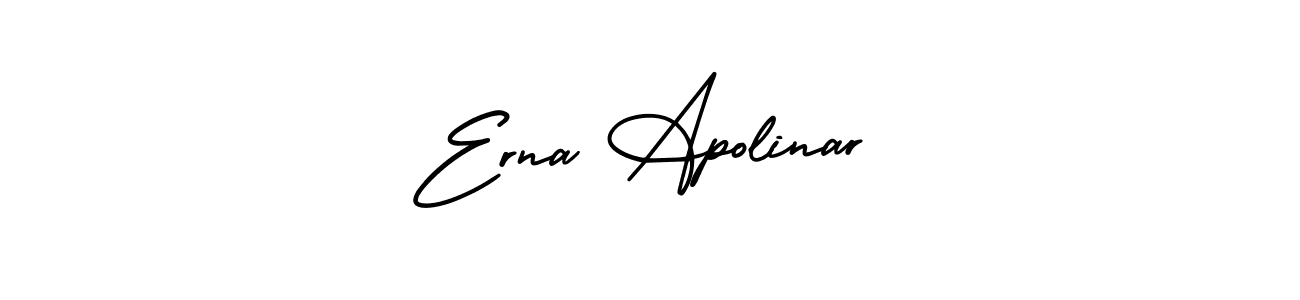 AmerikaSignatureDemo-Regular is a professional signature style that is perfect for those who want to add a touch of class to their signature. It is also a great choice for those who want to make their signature more unique. Get Erna Apolinar name to fancy signature for free. Erna Apolinar signature style 3 images and pictures png