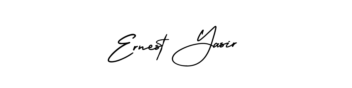 See photos of Ernest Yasir official signature by Spectra . Check more albums & portfolios. Read reviews & check more about AmerikaSignatureDemo-Regular font. Ernest Yasir signature style 3 images and pictures png