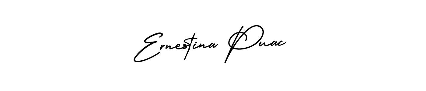 Best and Professional Signature Style for Ernestina Puac. AmerikaSignatureDemo-Regular Best Signature Style Collection. Ernestina Puac signature style 3 images and pictures png
