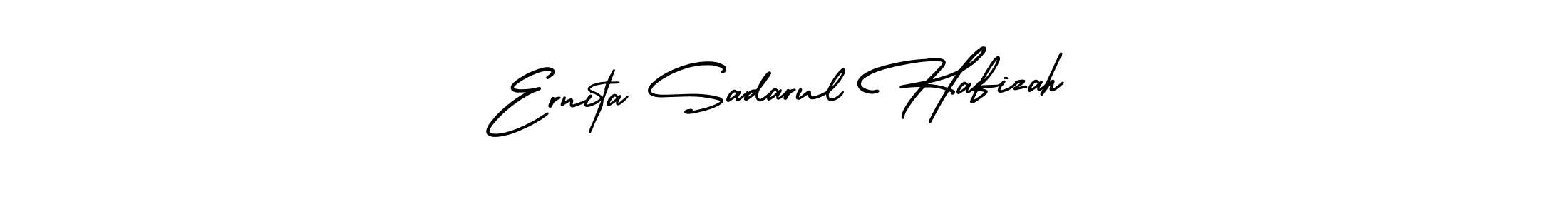 Ernita Sadarul Hafizah stylish signature style. Best Handwritten Sign (AmerikaSignatureDemo-Regular) for my name. Handwritten Signature Collection Ideas for my name Ernita Sadarul Hafizah. Ernita Sadarul Hafizah signature style 3 images and pictures png
