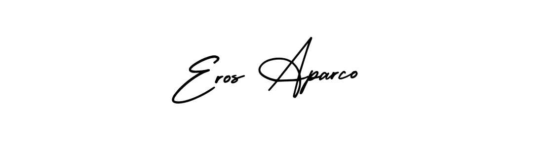 The best way (AmerikaSignatureDemo-Regular) to make a short signature is to pick only two or three words in your name. The name Eros Aparco include a total of six letters. For converting this name. Eros Aparco signature style 3 images and pictures png