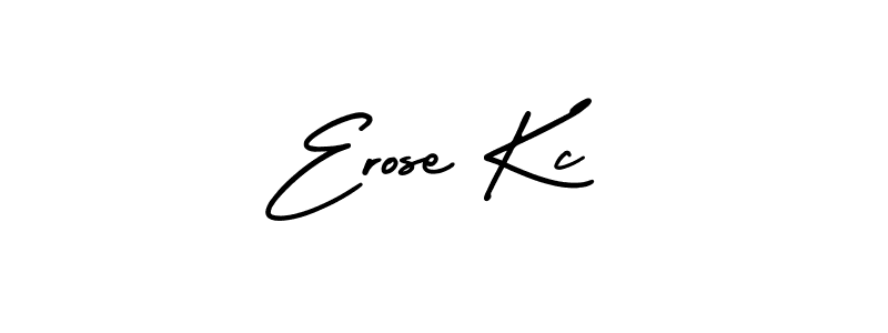 Use a signature maker to create a handwritten signature online. With this signature software, you can design (AmerikaSignatureDemo-Regular) your own signature for name Erose Kc. Erose Kc signature style 3 images and pictures png