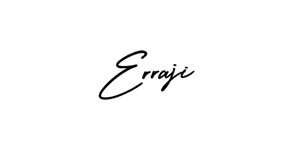 How to Draw Erraji signature style? AmerikaSignatureDemo-Regular is a latest design signature styles for name Erraji. Erraji signature style 3 images and pictures png