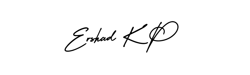 The best way (AmerikaSignatureDemo-Regular) to make a short signature is to pick only two or three words in your name. The name Ershad K P include a total of six letters. For converting this name. Ershad K P signature style 3 images and pictures png