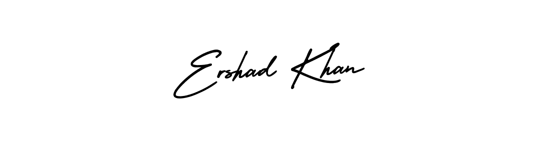 You should practise on your own different ways (AmerikaSignatureDemo-Regular) to write your name (Ershad Khan) in signature. don't let someone else do it for you. Ershad Khan signature style 3 images and pictures png
