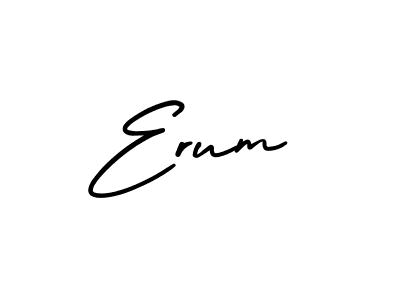 How to make Erum signature? AmerikaSignatureDemo-Regular is a professional autograph style. Create handwritten signature for Erum name. Erum signature style 3 images and pictures png