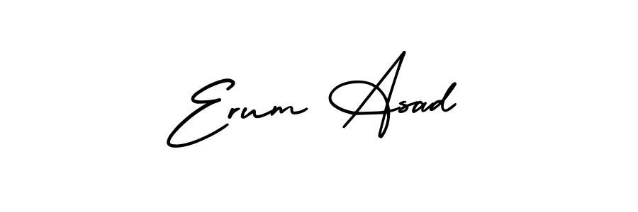 Similarly AmerikaSignatureDemo-Regular is the best handwritten signature design. Signature creator online .You can use it as an online autograph creator for name Erum Asad. Erum Asad signature style 3 images and pictures png