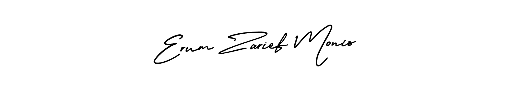 Make a beautiful signature design for name Erum Zarief Monis. Use this online signature maker to create a handwritten signature for free. Erum Zarief Monis signature style 3 images and pictures png