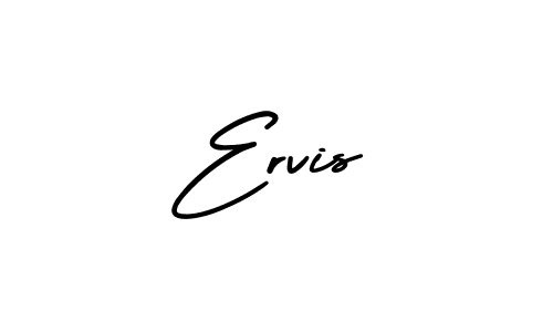 The best way (AmerikaSignatureDemo-Regular) to make a short signature is to pick only two or three words in your name. The name Ervis include a total of six letters. For converting this name. Ervis signature style 3 images and pictures png