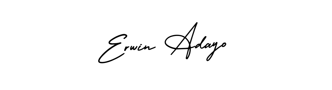 How to make Erwin Adayo name signature. Use AmerikaSignatureDemo-Regular style for creating short signs online. This is the latest handwritten sign. Erwin Adayo signature style 3 images and pictures png