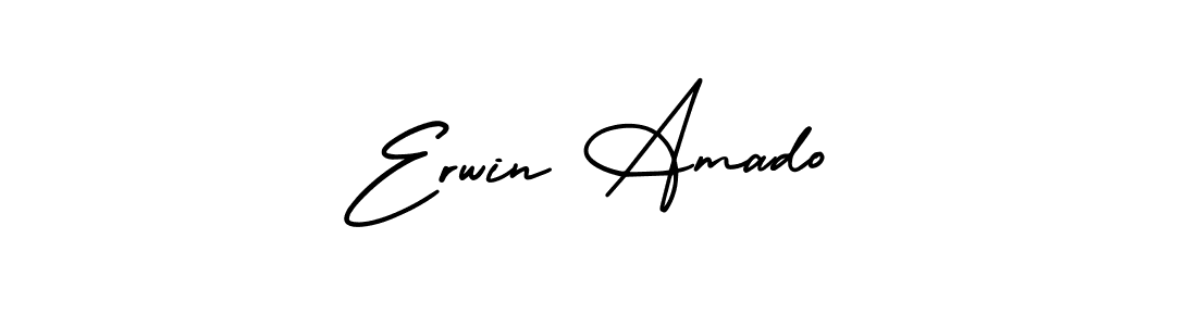 It looks lik you need a new signature style for name Erwin Amado. Design unique handwritten (AmerikaSignatureDemo-Regular) signature with our free signature maker in just a few clicks. Erwin Amado signature style 3 images and pictures png