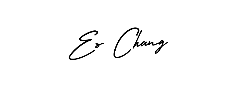 The best way (AmerikaSignatureDemo-Regular) to make a short signature is to pick only two or three words in your name. The name Es Chang include a total of six letters. For converting this name. Es Chang signature style 3 images and pictures png