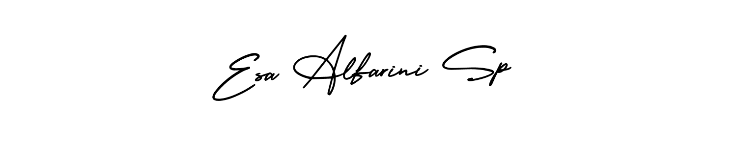 Make a short Esa Alfarini Sp signature style. Manage your documents anywhere anytime using AmerikaSignatureDemo-Regular. Create and add eSignatures, submit forms, share and send files easily. Esa Alfarini Sp signature style 3 images and pictures png