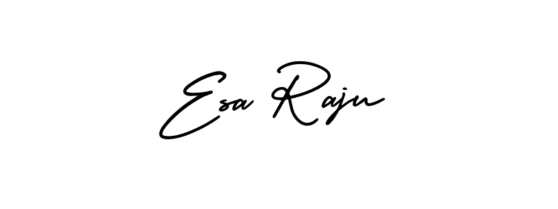 Make a short Esa Raju signature style. Manage your documents anywhere anytime using AmerikaSignatureDemo-Regular. Create and add eSignatures, submit forms, share and send files easily. Esa Raju signature style 3 images and pictures png