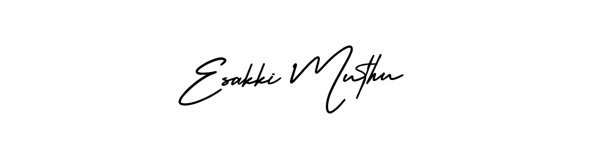 It looks lik you need a new signature style for name Esakki Muthu. Design unique handwritten (AmerikaSignatureDemo-Regular) signature with our free signature maker in just a few clicks. Esakki Muthu signature style 3 images and pictures png