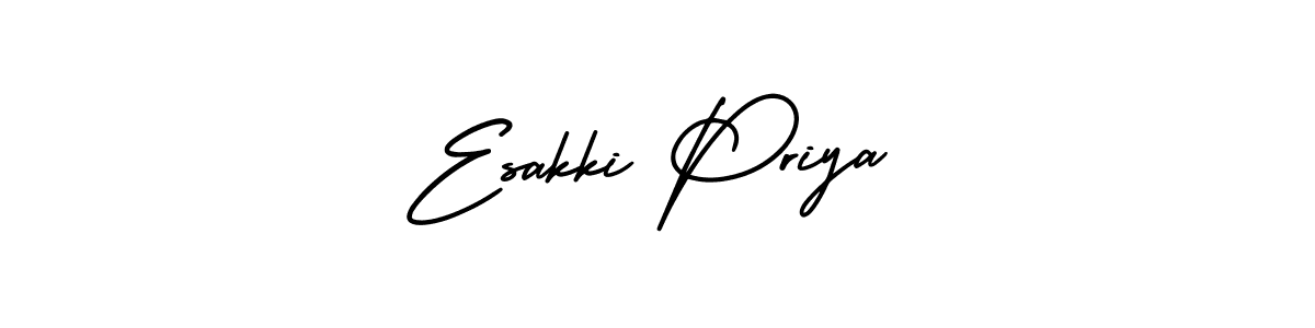Create a beautiful signature design for name Esakki Priya. With this signature (AmerikaSignatureDemo-Regular) fonts, you can make a handwritten signature for free. Esakki Priya signature style 3 images and pictures png