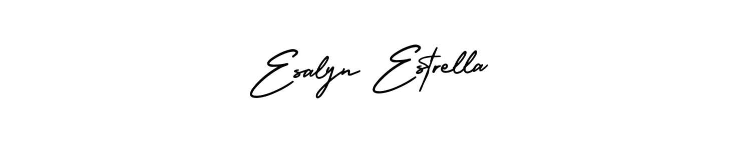 Create a beautiful signature design for name Esalyn Estrella. With this signature (AmerikaSignatureDemo-Regular) fonts, you can make a handwritten signature for free. Esalyn Estrella signature style 3 images and pictures png