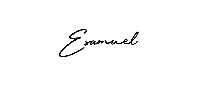 Use a signature maker to create a handwritten signature online. With this signature software, you can design (AmerikaSignatureDemo-Regular) your own signature for name Esamuel. Esamuel signature style 3 images and pictures png