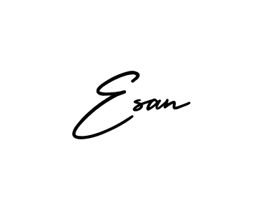 Similarly AmerikaSignatureDemo-Regular is the best handwritten signature design. Signature creator online .You can use it as an online autograph creator for name Esan. Esan signature style 3 images and pictures png