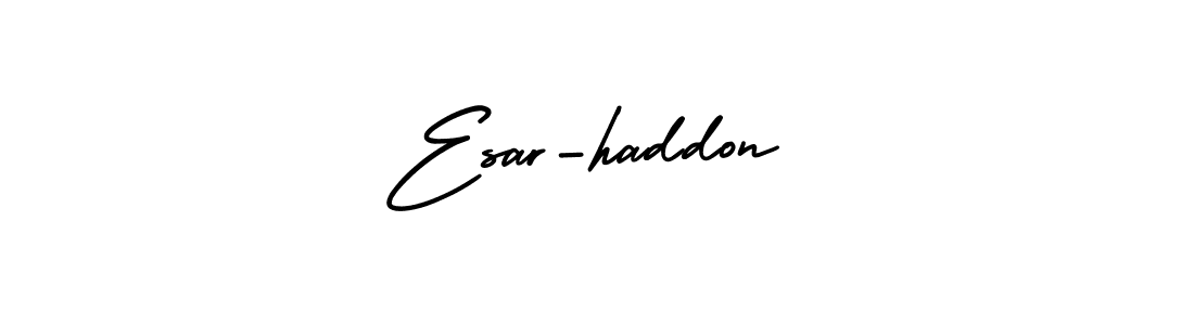 if you are searching for the best signature style for your name Esar-haddon. so please give up your signature search. here we have designed multiple signature styles  using AmerikaSignatureDemo-Regular. Esar-haddon signature style 3 images and pictures png