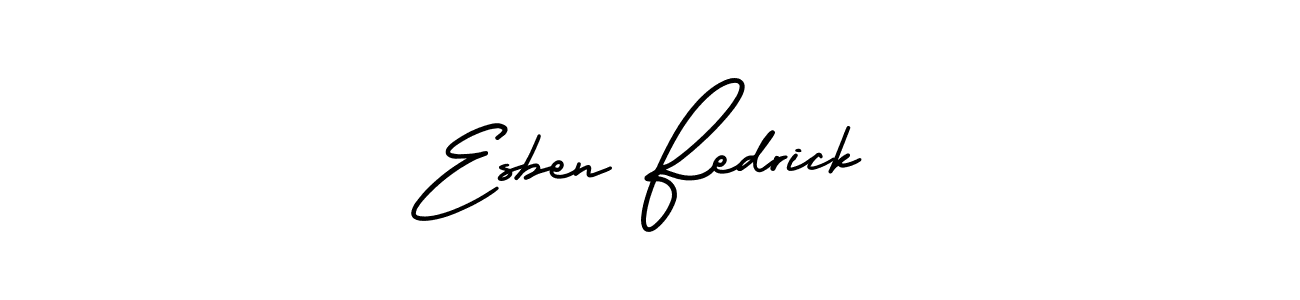 Design your own signature with our free online signature maker. With this signature software, you can create a handwritten (AmerikaSignatureDemo-Regular) signature for name Esben Fedrick. Esben Fedrick signature style 3 images and pictures png