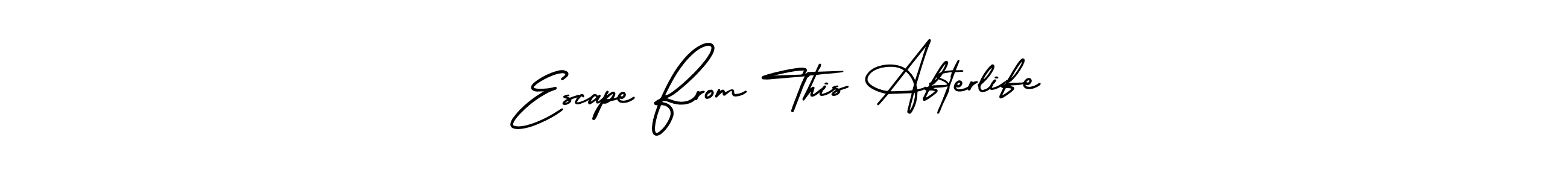 You should practise on your own different ways (AmerikaSignatureDemo-Regular) to write your name (Escape From This Afterlife) in signature. don't let someone else do it for you. Escape From This Afterlife signature style 3 images and pictures png