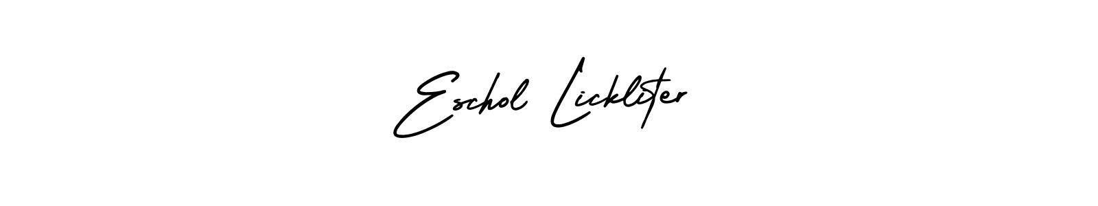 How to Draw Eschol Lickliter signature style? AmerikaSignatureDemo-Regular is a latest design signature styles for name Eschol Lickliter. Eschol Lickliter signature style 3 images and pictures png