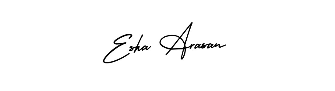 How to make Esha Arasan name signature. Use AmerikaSignatureDemo-Regular style for creating short signs online. This is the latest handwritten sign. Esha Arasan signature style 3 images and pictures png