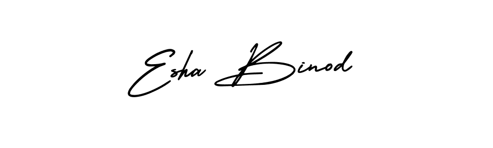 Esha Binod stylish signature style. Best Handwritten Sign (AmerikaSignatureDemo-Regular) for my name. Handwritten Signature Collection Ideas for my name Esha Binod. Esha Binod signature style 3 images and pictures png