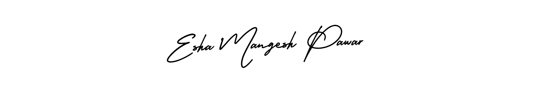 Make a beautiful signature design for name Esha Mangesh Pawar. Use this online signature maker to create a handwritten signature for free. Esha Mangesh Pawar signature style 3 images and pictures png