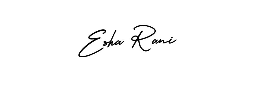 Also we have Esha Rani name is the best signature style. Create professional handwritten signature collection using AmerikaSignatureDemo-Regular autograph style. Esha Rani signature style 3 images and pictures png