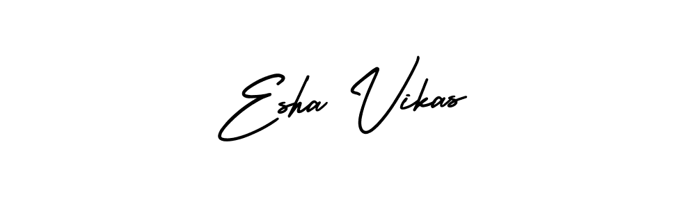 How to Draw Esha Vikas signature style? AmerikaSignatureDemo-Regular is a latest design signature styles for name Esha Vikas. Esha Vikas signature style 3 images and pictures png