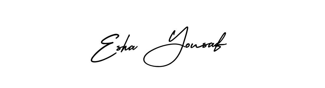 Also You can easily find your signature by using the search form. We will create Esha Yousaf name handwritten signature images for you free of cost using AmerikaSignatureDemo-Regular sign style. Esha Yousaf signature style 3 images and pictures png
