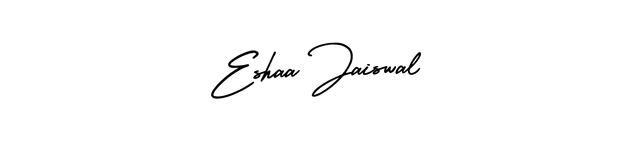 The best way (AmerikaSignatureDemo-Regular) to make a short signature is to pick only two or three words in your name. The name Eshaa Jaiswal include a total of six letters. For converting this name. Eshaa Jaiswal signature style 3 images and pictures png