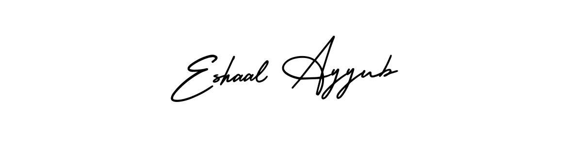 This is the best signature style for the Eshaal Ayyub name. Also you like these signature font (AmerikaSignatureDemo-Regular). Mix name signature. Eshaal Ayyub signature style 3 images and pictures png