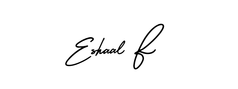 Make a beautiful signature design for name Eshaal F. With this signature (AmerikaSignatureDemo-Regular) style, you can create a handwritten signature for free. Eshaal F signature style 3 images and pictures png