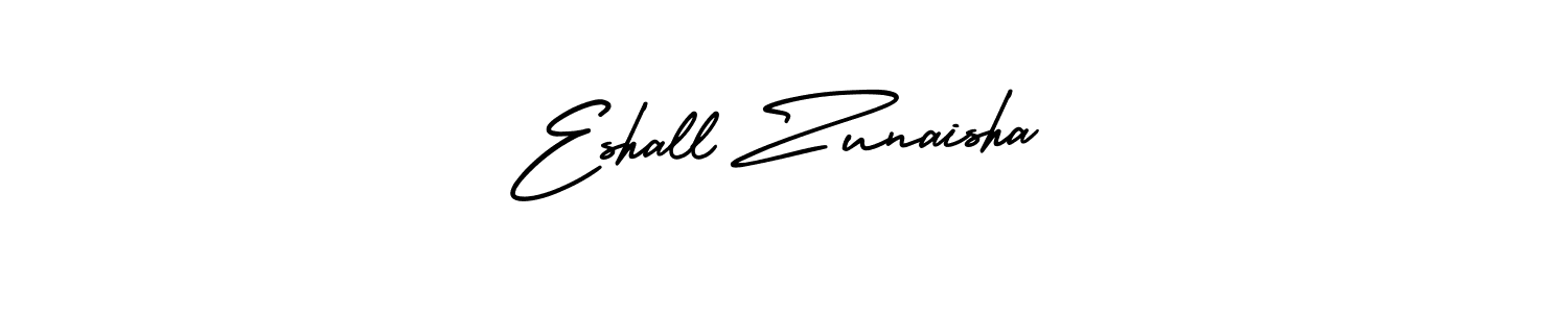 Use a signature maker to create a handwritten signature online. With this signature software, you can design (AmerikaSignatureDemo-Regular) your own signature for name Eshall Zunaisha. Eshall Zunaisha signature style 3 images and pictures png
